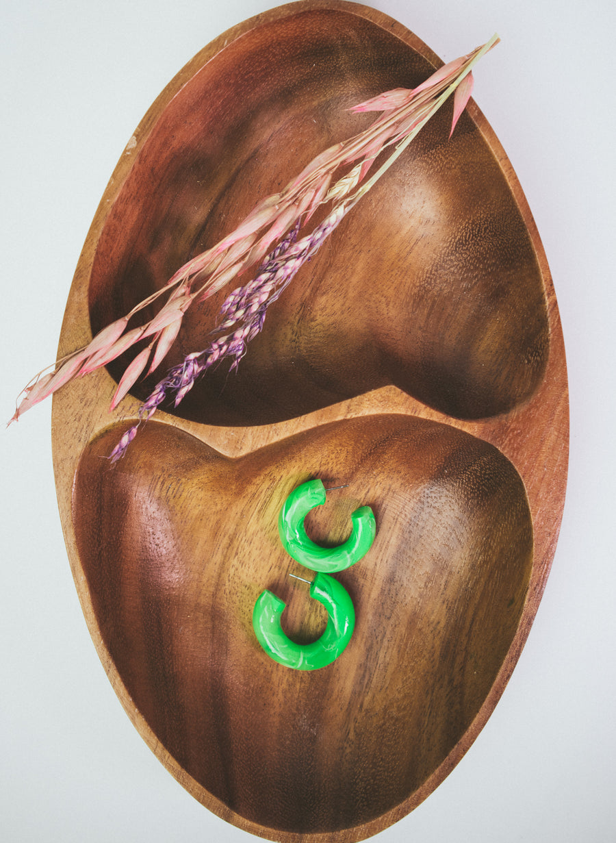 Be Kind Ramae polymer clay earrings design. One of a kind jeweled statement earrings for any engagement ring.